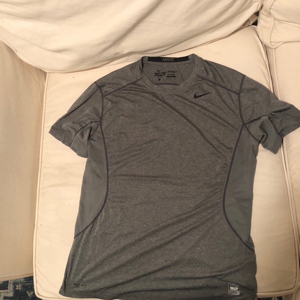 New condition grey Nike pro combat performance tee